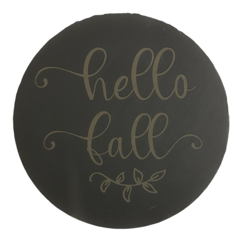 Hello Fall Engraved Slate Serving Platter